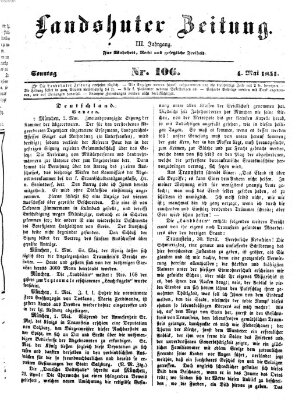 Landshuter Zeitung Sonntag 4. Mai 1851