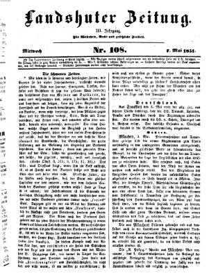 Landshuter Zeitung Mittwoch 7. Mai 1851