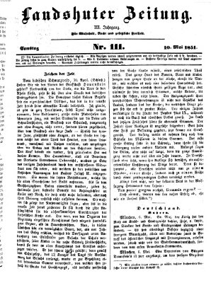 Landshuter Zeitung Samstag 10. Mai 1851