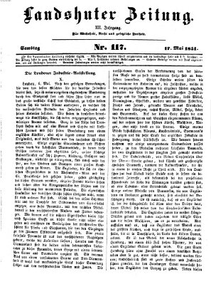 Landshuter Zeitung Samstag 17. Mai 1851