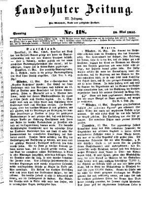 Landshuter Zeitung Sonntag 18. Mai 1851