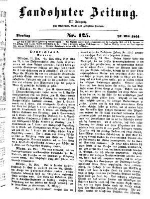 Landshuter Zeitung Dienstag 27. Mai 1851