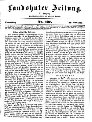 Landshuter Zeitung Donnerstag 29. Mai 1851