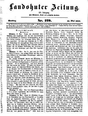 Landshuter Zeitung Samstag 31. Mai 1851