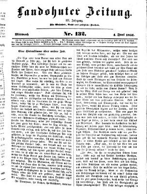 Landshuter Zeitung Mittwoch 4. Juni 1851