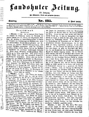 Landshuter Zeitung Samstag 7. Juni 1851