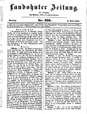 Landshuter Zeitung Sonntag 8. Juni 1851