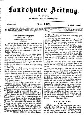 Landshuter Zeitung Samstag 12. Juli 1851