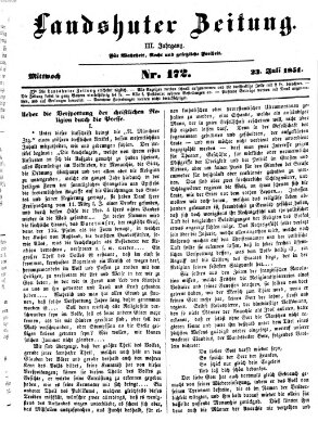 Landshuter Zeitung Mittwoch 23. Juli 1851