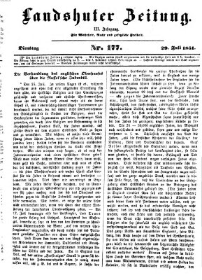 Landshuter Zeitung Dienstag 29. Juli 1851