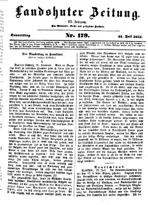 Landshuter Zeitung Donnerstag 31. Juli 1851