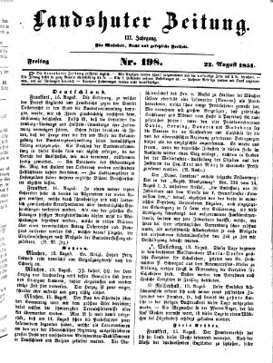 Landshuter Zeitung Freitag 22. August 1851