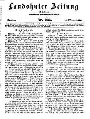 Landshuter Zeitung Samstag 4. Oktober 1851