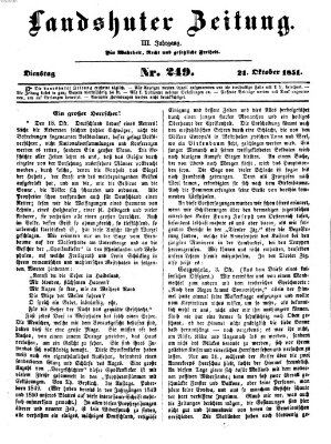 Landshuter Zeitung Dienstag 21. Oktober 1851