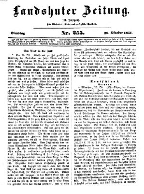 Landshuter Zeitung Dienstag 28. Oktober 1851