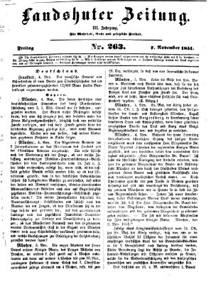 Landshuter Zeitung Freitag 7. November 1851