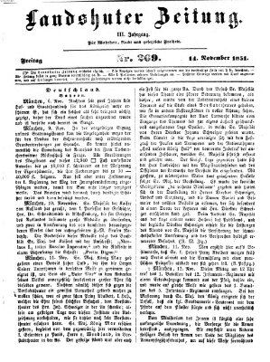 Landshuter Zeitung Freitag 14. November 1851