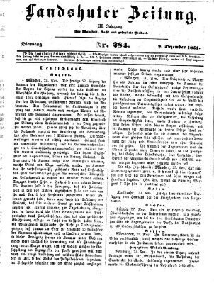 Landshuter Zeitung Dienstag 2. Dezember 1851