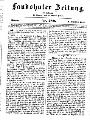 Landshuter Zeitung Sonntag 7. Dezember 1851