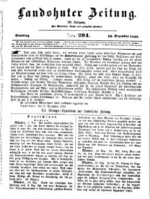 Landshuter Zeitung Samstag 13. Dezember 1851