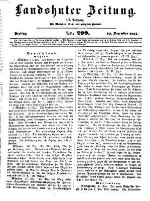 Landshuter Zeitung Freitag 19. Dezember 1851