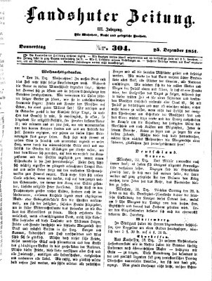 Landshuter Zeitung Donnerstag 25. Dezember 1851