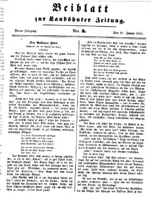 Landshuter Zeitung Montag 20. Januar 1851