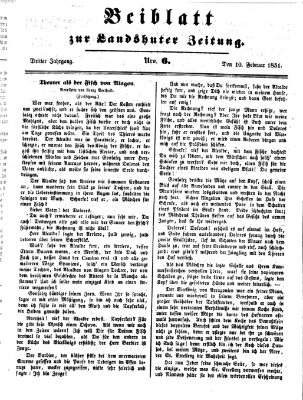 Landshuter Zeitung Montag 10. Februar 1851