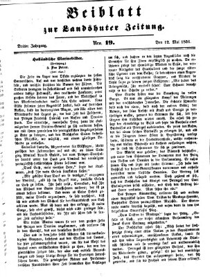 Landshuter Zeitung Montag 12. Mai 1851