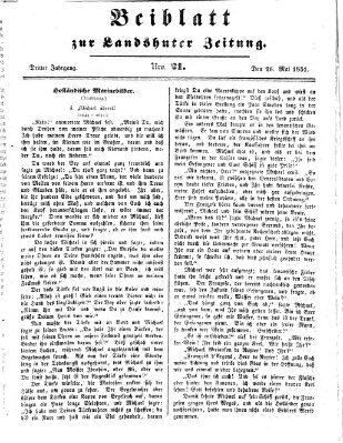 Landshuter Zeitung Montag 26. Mai 1851