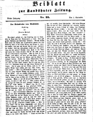 Landshuter Zeitung Montag 1. September 1851