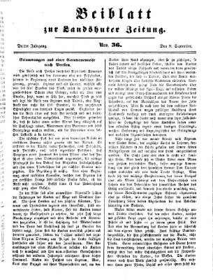 Landshuter Zeitung Montag 8. September 1851