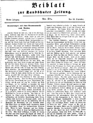 Landshuter Zeitung Montag 22. September 1851