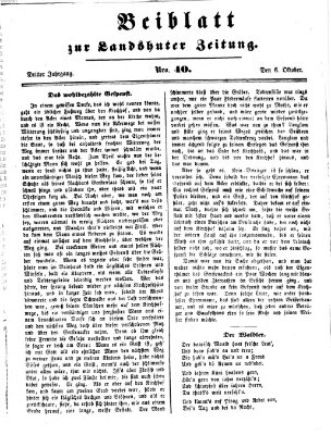 Landshuter Zeitung Montag 6. Oktober 1851