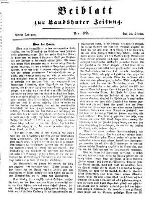 Landshuter Zeitung Montag 20. Oktober 1851