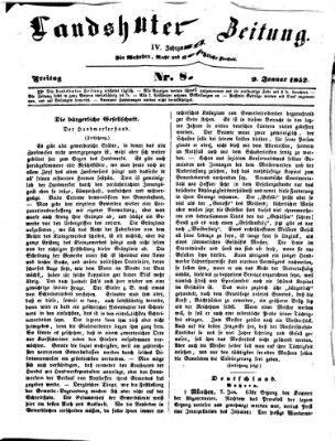 Landshuter Zeitung Freitag 9. Januar 1852