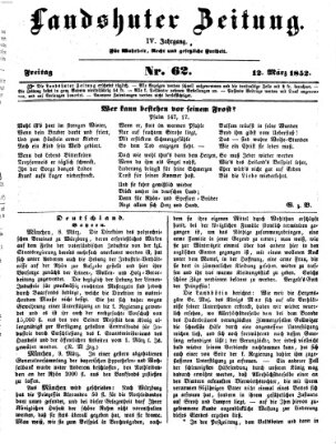 Landshuter Zeitung Freitag 12. März 1852