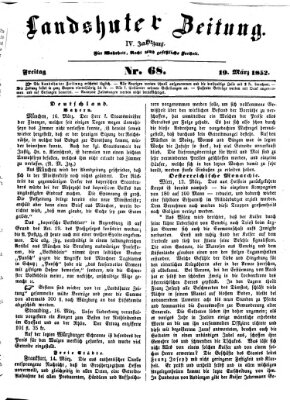 Landshuter Zeitung Freitag 19. März 1852