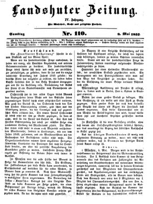 Landshuter Zeitung Samstag 8. Mai 1852