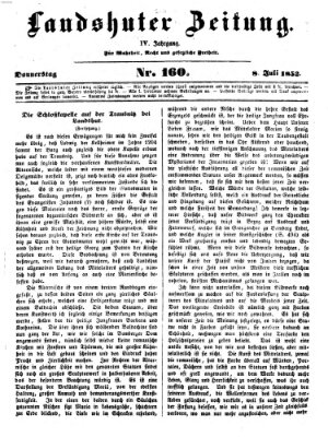 Landshuter Zeitung Donnerstag 8. Juli 1852