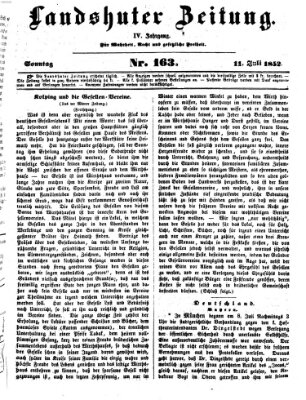 Landshuter Zeitung Sonntag 11. Juli 1852