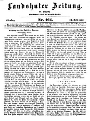 Landshuter Zeitung Dienstag 13. Juli 1852