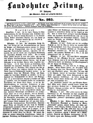 Landshuter Zeitung Mittwoch 14. Juli 1852