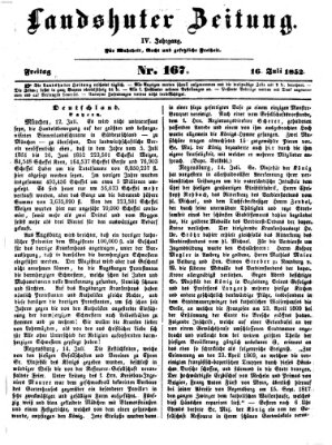 Landshuter Zeitung Freitag 16. Juli 1852