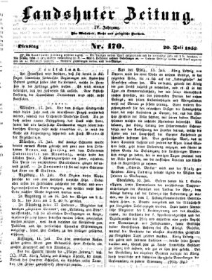 Landshuter Zeitung Dienstag 20. Juli 1852