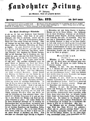 Landshuter Zeitung Freitag 23. Juli 1852