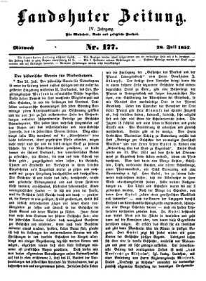 Landshuter Zeitung Mittwoch 28. Juli 1852