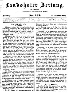 Landshuter Zeitung Samstag 11. Dezember 1852