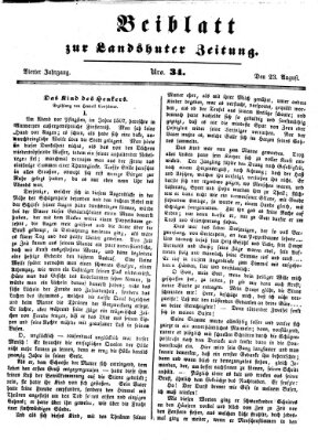 Landshuter Zeitung Montag 23. August 1852