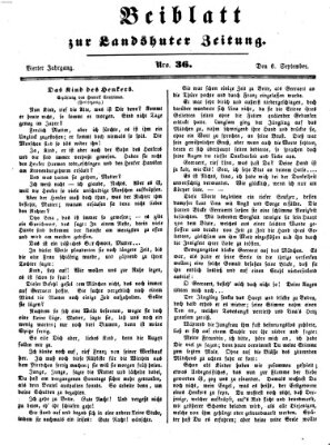 Landshuter Zeitung Montag 6. September 1852